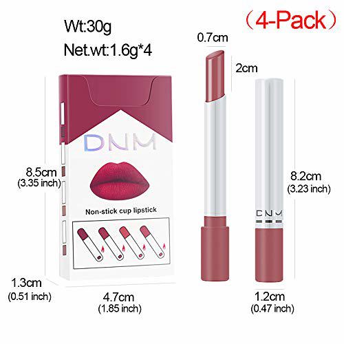 BINGBRUSH 4 Pcs Smoke Pipe Color Changing Lipstick PH 6