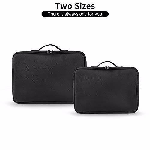 Garsumiss Travel Makeup Case Professional Cosmetic Double Layer Black 7