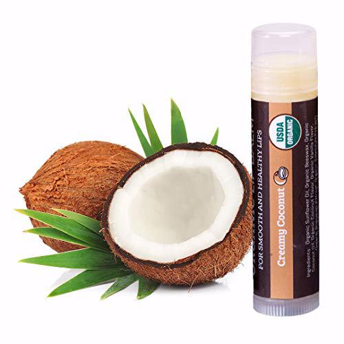 USDA Organic Lip Balm 4-Pack by Earth's Daughter Creamy Coconut 3