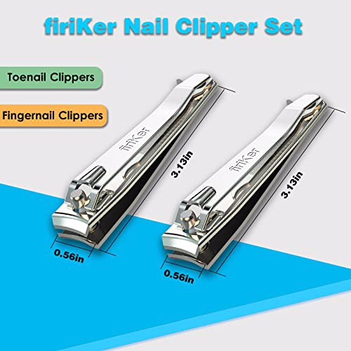 firiKer 2PCS Stainless Steel Nail Clippers 2
