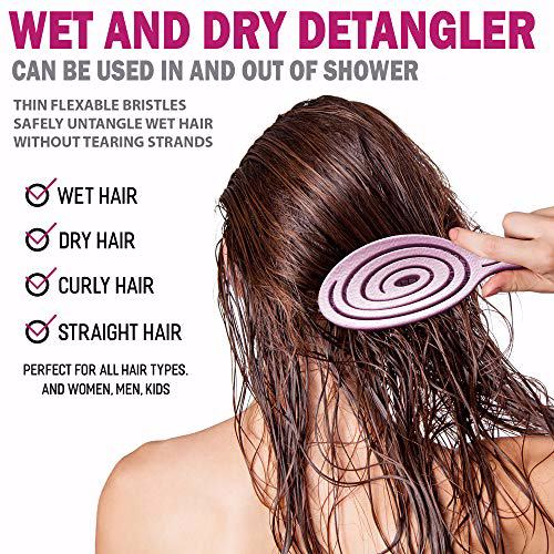 Fiora Naturals Hair Detangling Brush Lilac 3