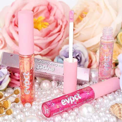 BINGBRUSH 3 Pcs Color Changing Lip Gloss lipstick, Pink Magic Mood 7