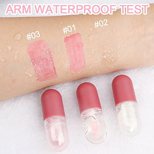 BINGBRUSH 3 Pcs Color Changing Lip Gloss Lip Oil Tinted 5