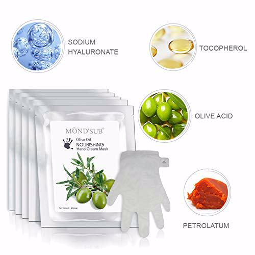 MOND'SUB 5 Pairs Mineral Olive Oil Moisturizing Hand Masks 3