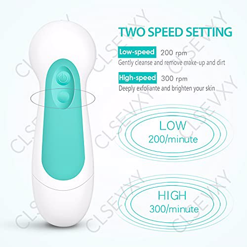 CLSEVXY Waterproof Facial Cleansing Spin Brush  4