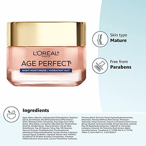 L'Oreal Paris Skincare Age Perfect Rosy Tone Cooling Night Moisturizer 9