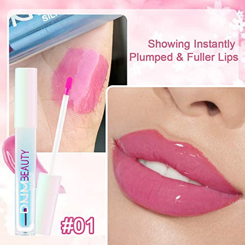 BINGBRUSH 3 Pcs Color Changing Lip Gloss Lip Oil Tinted, Shimmer Magic Mood 2