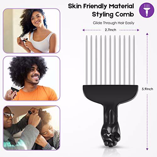 Sosoon 2 Pack Detangling Brush Hair Green&Purple 5