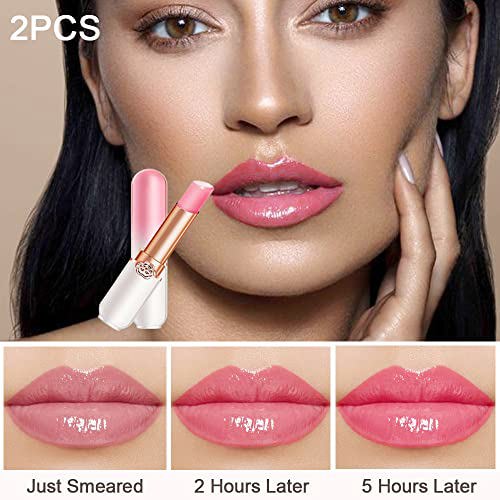 BINGBRUSH 2 Pcs Peach Color Changing Lipstick Queen 2