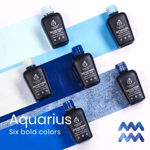 Beetles Zodiac Collection Gel Nail Polish Kit, Aquarius 5