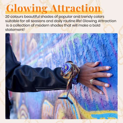 Beetles 20 Pcs Gel Nail Polish Kit, A-Glowing Attraction 2