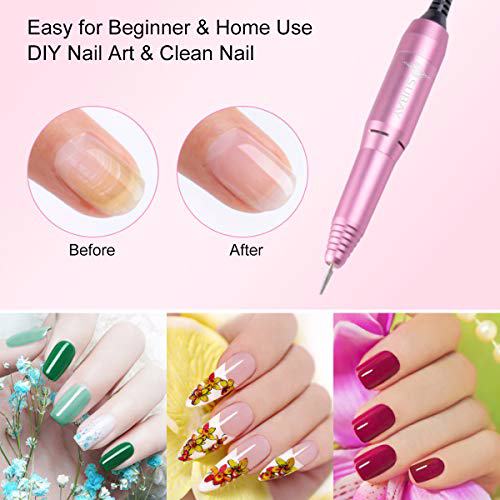 SUBAY Professional Finger Toe Nail Care Electric Nail Drill Machine Pink 7