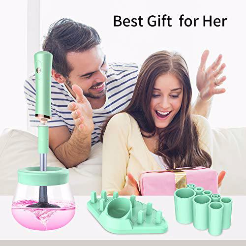 Senbowe Upgraded Makeup Brush Cleaner and Dryer Machine, mint green 6