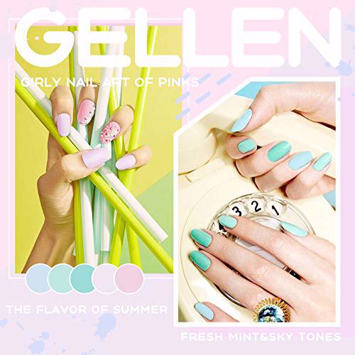 Gellen Gel Nail Polish Kit, Fresh Summer 3
