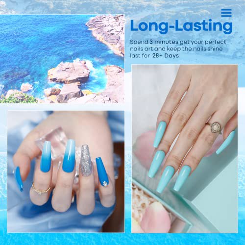 Modelones Gel Nail Polish Set, Blue Moon 3