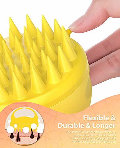 EUHOME Scalp Massager Shampoo Brush, Gray Yellow 2