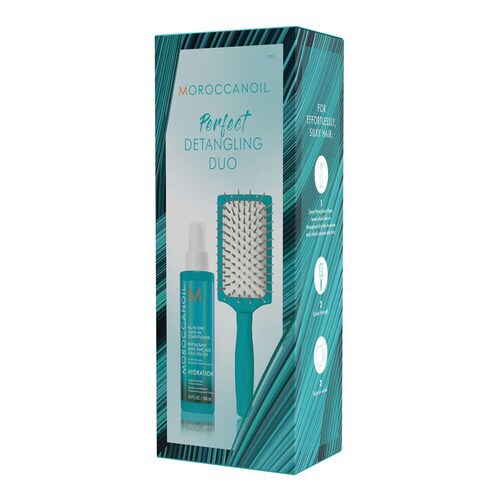 Moroccanoil Duo districante Set rivitalizzante senza risciacquo e spazzola per capelli