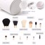 Zoreya Travel Makeup Brush Set, White Thumbnail 6