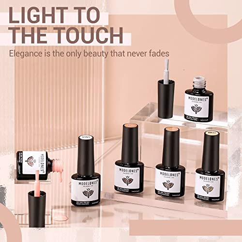 Modelones 6 Colors Gel Nail Polish Set Nude Skin 2
