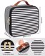 Relavel Travel Makeup Train Case Makeup Cosmetic Case Organizer Stripe Thumbnail 5