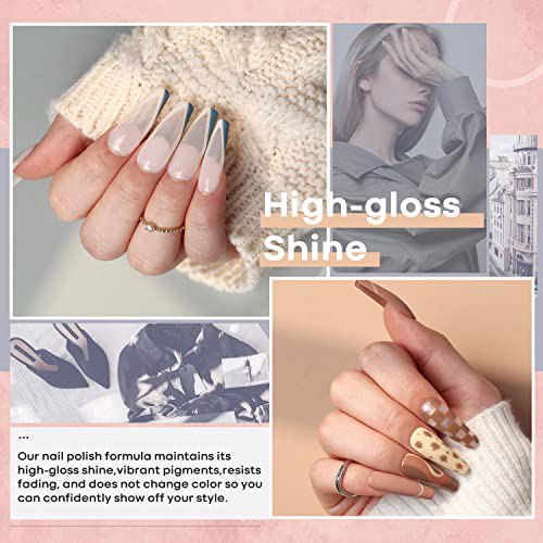 Modelones 6 Colors Gel Nail Polish Set Nude Skin 5