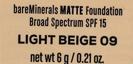 bareMinerals Matte SPF 15 Foundation Light Beige 09 Thumbnail 2