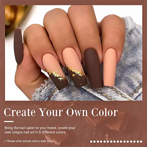 AZUREBEAUTY Dip Powder Nail Set, B-Classic Nude Brown 2
