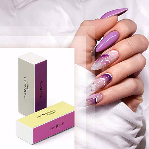 Ahier 10 pcs Nail Buffer Rectangular 7