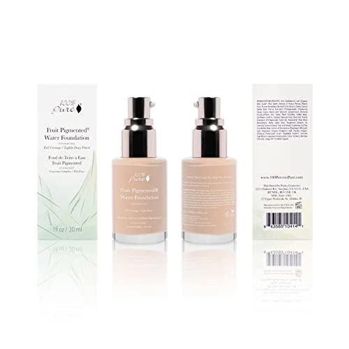 100% PURE Fruit Pigmented Full Coverage Water Foundation Warm 1.0 w/Peachy 8