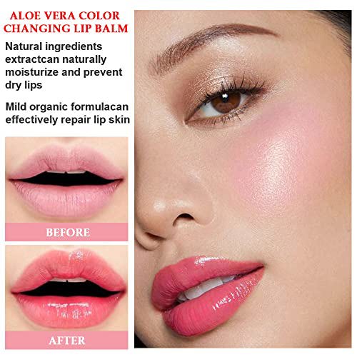 BINGBRUSH 2 Pcs Aloe Vera Color Changing Lipstick 5