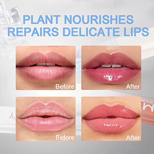 BINGBRUSH 3 Pcs Color Changing Lip Gloss Lip Oil Tinted, Shimmer Magic Mood 5