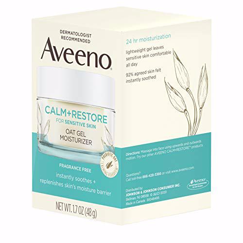 Aveeno Calm + Restore Oat Gel Facial Moisturizer 10