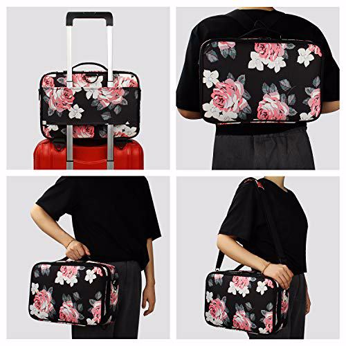 MONSTINA Travel Makeup Bag,Portable Cosmetic Train Case 3