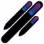 Mont Bleu Nail Files Set of 3 Crystal Nail Files Magenta Blue Thumbnail 2