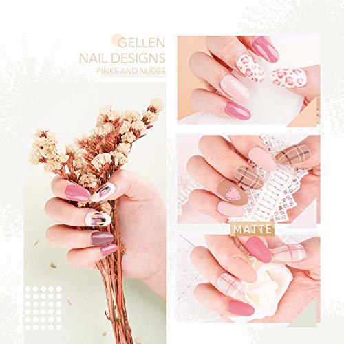 Gellen UV Gel Nail Polish Kit, Pink Nudes 5