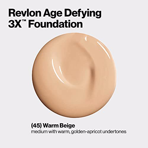 Revlon Age Defying 3X Makeup Foundation 45 Warm Beige 3