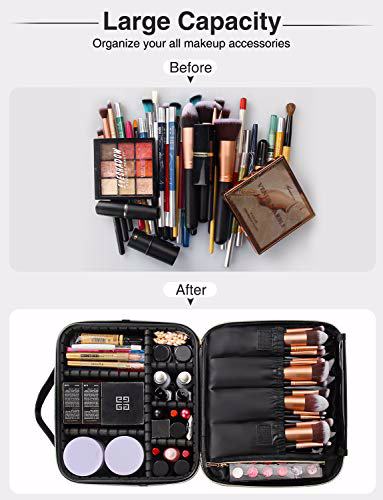 MONSTINA Makeup Train Cases Professional Travel Makeup Bag 3
