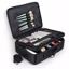 Garsumiss Travel Makeup Case Professional Cosmetic Double Layer Black Thumbnail 9