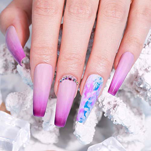 Beetles Blue Purple Gel Nail Polish Set 6 Pcs Aquamarine Mermaid Gel Polish Set 4