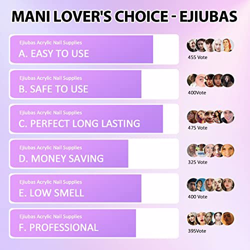 Ejiubas Nail Supplies Top Coat Nail Polish, Primer & Dehydrator Kit 7