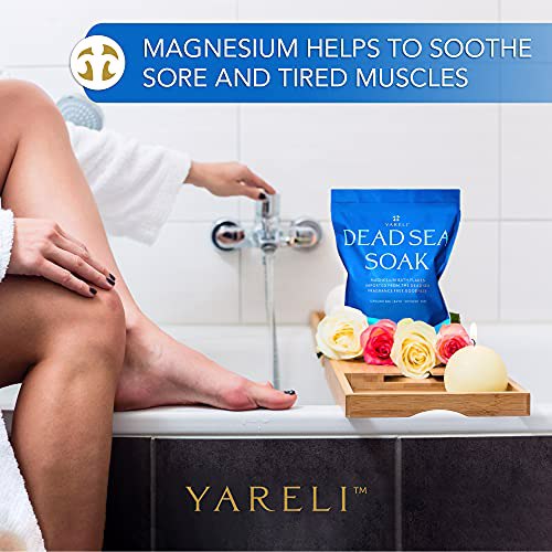 Yareli Dead Sea Bath & Foot Soak, Magnesium Bath Salt Flakes 4