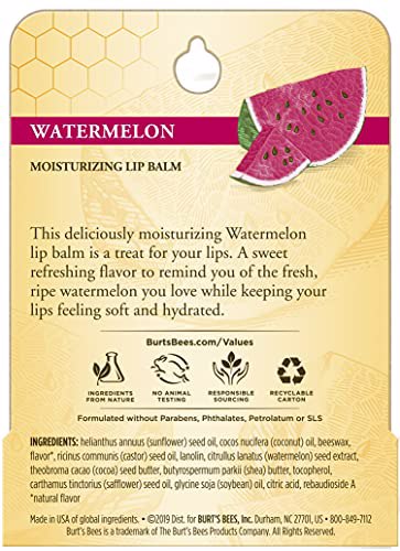 Burt's Bees 100% Natural Origin Moisturizing Lip Balm Watermelon 9