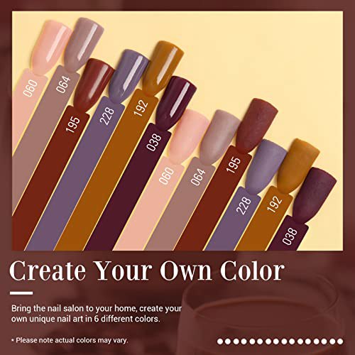 AZUREBEAUTY Dip Powder Nail Set, CA-Caramel coffee 2
