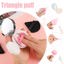 Pimoys 6 Pieces Powder Puff Face Soft Triangle Makeup Black and Pink Thumbnail 3