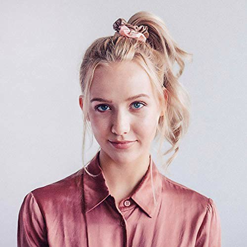 Kitsch Metallic Scrunchies, Metallic Blush/Mauve 3