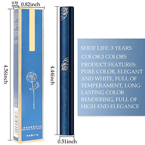 BINGBRUSH 3Pcs Jelly Color Changing Lipstick, Pink Red Blue 6