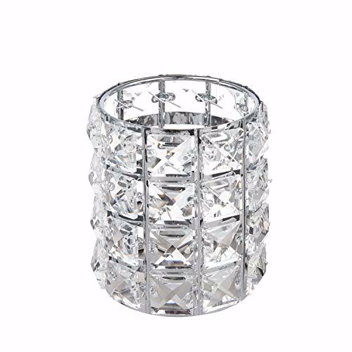 Feyarl Crystal Makeup Brush Holder Makeup Brush Comb Organizer Silver 6