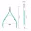Ejiubas Cuticle Nipper with Cuticle Pusher, Green Thumbnail 7