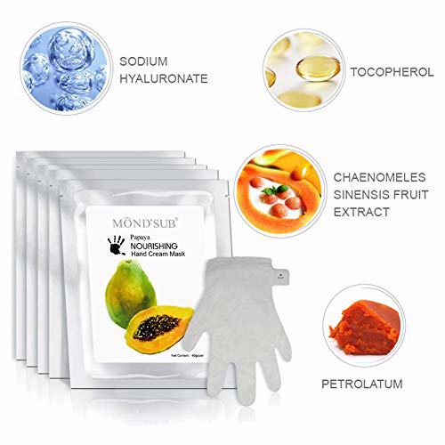 MOND'SUB 5 Value Moisturizing Gloves, Papaya 2