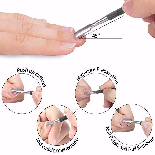 Ejiubas Cuticle Trimmer with Cuticle Pusher, Grey 5